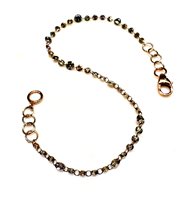 Bracelet Woman Parlapiano in Rose Gold Diamante Brown FILO LUCE DIA BRW CT 2.39